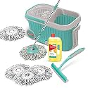 Spotzero By Milton Elite Mop,Floor,Kitchen,Refill Kit - (Disinfectant Floor Cleaner 1 pc x 1 litres, Kitchen Platform Moppy 1 pc, Spin Mop Refill 3 pcs Pack x 1)