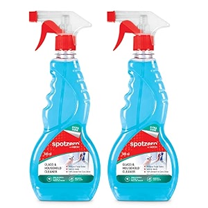 spotzero by milton glass cleaner set of 2 500 ml each  remove tough stains  safe on hands  liquid spray
