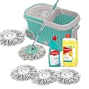Spotzero By Milton Elite Mop, Toilet, Floor Cleaner, Refill Set - (Disinfectant Toilet Cleaner 1 pc x 500 ml, Disinfectant Floor Cleaner 1 pc x 1 Ltrs, Spin Mop Refill 3pc Pack x 1)