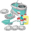 Spotzero By Milton Prime Mop Floor Cleaning Kit with added Refill-(Dustpan Set With Brush 1 pc,Toilet Cleaner 1 pc -500 ml,Floor Cleaner 1pc - 1 Ltr,Multipurpose Cleaner 1 pc - 500 ml,Mop Refill 3 pc)