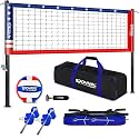 SPOYNAL 32FT Outdoor Portable Volleyball Net Set, Adjustable Height & Winch