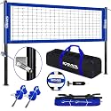 SPOYNAL 32FT Outdoor Portable Volleyball Net Set, Adjustable Height & Winch