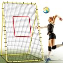 SPOYNAL 4 x 7 FT Volleyball Rebounder Net, 5-Mode Training Equipment