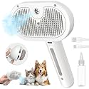 Spray Cat Brush for Shedding, Remove Static Flying Hair Pet Grooming Brush Self Cleaning Dog Brush Suitable for Long and Short Hair Dogs and Cats to Remove Tangled and Loose Hair (White)