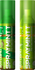 spraymintt 1 second instant mouth freshener - elaichill  saunfshiver combo spray