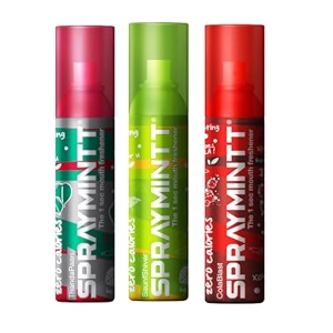 spraymintt mouth freshener  mukhwas  breath freshener  oral hygiene 175 sprays of instant long lasting with zero calories freshness  aamburst flavour  15g - pack of 3