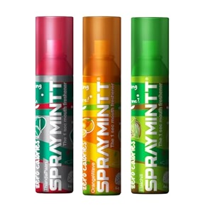 spraymintt mouth freshener  mukhwas  breath freshener  oral hygiene 175 sprays of instant long lasting with zero calories freshness  aamburst flavour  15g - pack of 3