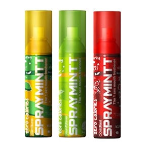spraymintt mouth freshener  mukhwas  breath freshener  oral hygiene 175 sprays of instant long lasting with zero calories freshness  aamburst flavour  saunfshiver flavour  colablast flavour  15g - combo of 3