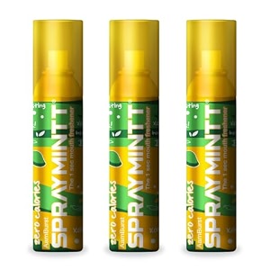 spraymintt mouth freshener  mukhwas  breath freshener  oral hygiene 175 sprays of instant long lasting with zero calories freshness  aamburst flavour  15g - pack of 3