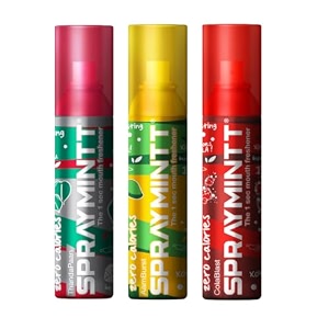 spraymintt mouth freshener  mukhwas  breath freshener  oral hygiene 175 sprays of instant long lasting with zero calories freshness  aamburst flavour  15g - pack of 3