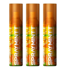 spraymintt mouth freshener  mukhwas  breath freshener  oral hygiene 175 sprays of instant long lasting with zero calories freshness  orangewave flavour  15g - pack of 3