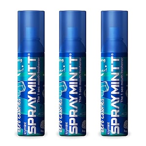 spraymintt mouth freshener  mukhwas  breath freshener  oral hygiene 175 sprays of instant long lasting with zero calories freshness  icymint flavour  15g - pack of 3