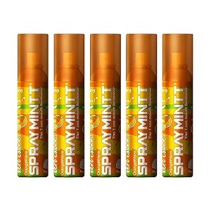 spraymintt mouth freshener  mukhwas  breath freshener  oral hygiene 175 sprays of instant long lasting with zero calories freshness  aamburst flavour  15g - pack of 3