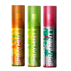 spraymintt mouth freshener  mukhwas  breath freshener  oral hygiene 175 sprays of instant long lasting with zero calories freshness  aamburst flavour  15g - pack of 3