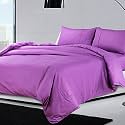 Spread Spain Cotton Oxford 400 Thread Count Geometric Pattern Single Bed Size Zipper Duvet/Quilt Cover Soft and Comfy Duvet Cover (60" x 90" inch Brown)