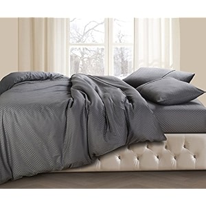 spread spain cotton oxford 400 thread count geometric pattern single bed size zipper duvetquilt cover soft and comfy duvet cover 6034 x 9034 inch grey