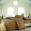 Spread Spain Cotton Oxford 400 Thread Count Geometric Pattern Single Bed Size Zipper Duvet/Quilt Cover Soft and Comfy Duvet Cover (60" x 90" inch Brown)