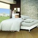 Spread Spain Cotton Oxford 400 Thread Count Geometric Pattern King Size Double Bed Zipper Duvet/Quilt Cover Soft and Comfy Duvet Cover Champagne (90" x 108" inch)