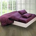 Spread Spain Cotton Oxford 400 Thread Count Geometric Pattern King Size Double Bed Zipper Duvet/Quilt Cover Soft and Comfy Duvet Cover Choco (90" x 108" inch)
