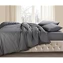 Spread Spain Cotton Oxford 400 Thread Count Geometric Pattern Single Bed Size Zipper Duvet/Quilt Cover Soft and Comfy Duvet Cover (60" x 90" inch Grey)