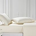 Spread Spain Cotton Oxford 400 Thread Count Geometric Pattern King Size Double Bed Zipper Duvet/Quilt Cover Soft and Comfy Duvet Cover Off White (90" x 108" inch)