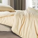 Spread Spain Cotton Oxford 400 Thread Count Geometric Pattern Single Bed Size Zipper Duvet/Quilt Cover Soft and Comfy Duvet Cover (60" x 90" inch Gold)