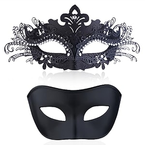 couple masquerade mask for women venetian halloween half mask mardi gras mask for men and women