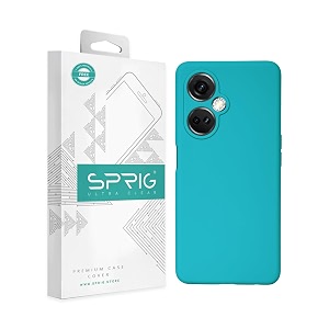 sprig compatible with oneplus nord ce 3 liquid silicone premium back cover drop tested shock proof case for boys and girls with camera protection for 1 ocean blue
