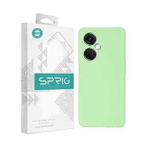 sprig compatible with oneplus nord ce 3 premium silktone back cover drop tested shock proof mobile case for men women boys and girls with camera protection mint green