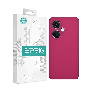 sprig compatible with oneplus nord ce 3 premium silktone liquid silicone back cover drop tested shock proof mobile case for men women boys and girls with camera protection pomegranate red