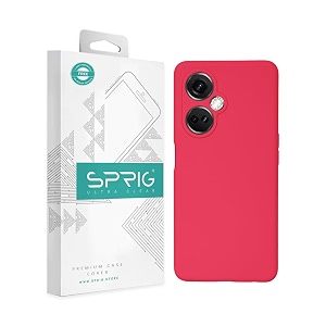 sprig compatible with oneplus nord ce 3 premium silktone back cover drop tested shock proof mobile case for men women boys and girls with camera protection rose red