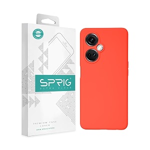 sprig compatible with oneplus nord ce 3 liquid silicone premium back cover drop tested shock proof case for boys and girls with camera protection for 1 orange