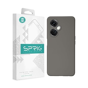 sprig compatible with oneplus nord ce 3 premium silktone back cover drop tested shock proof mobile case for men women boys and girls with camera protection dark grey