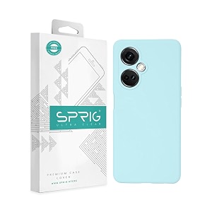sprig compatible with oneplus nord ce 3 premium silktone back cover drop tested shock proof mobile case for men women boys and girls with camera protection light blue