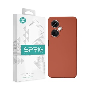 sprig compatible with oneplus nord ce 3 premium silktone back cover drop tested shock proof mobile case for men women boys and girls with camera protection dark brown