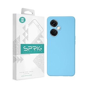 sprig compatible with oneplus nord ce 3 liquid silicone premium back cover drop tested shock proof case for boys and girls with camera protection for 1 denim blue