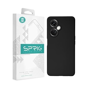 sprig compatible with oneplus nord ce 3 liquid silicone premium back cover drop tested shock proof case for boys and girls with camera protection for 1 black
