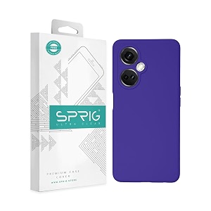 sprig compatible with oneplus nord ce 3 premium silktone back cover drop tested shock proof mobile case for men women boys and girls with camera protection dark violet