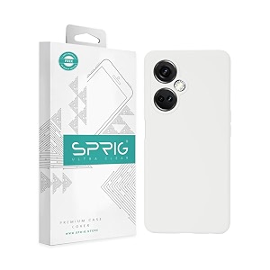 sprig compatible with oneplus nord ce 3 liquid silicone premium back cover drop tested shock proof case for boys and girls with camera protection for 1 white