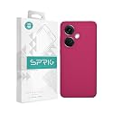 SPRIG Compatible with Oneplus Nord CE 3 Premium SilkTone (Liquid Silicone) Back Cover Drop Tested Shock Proof Mobile Case for Men, Women, Boys and Girls with Camera Protection (Pomegranate red)