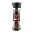 Sprig Gourmet Six Pepper Medley 85g | Expensive But Authentic | Chef's Choice | Colourful & Flavourful | Rainbow Peppercorn blend | Whole Dried Peppercorns (Black, White, Pink, Green, Sichuan, Cubeb) | Glass Pepper Gr