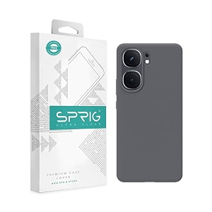 sprig compatible with iqoo neo 9 pro premium silktone liquid silicone back cover drop tested shock proof mobile case for men women boys and girls with camera protection dark grey