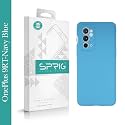 SPRIG Compatible with OnePlus 9RT Phone Liquid Silicone Cover Premium Back Cover Drop Tested Shock Proof Mobile Case for Men, Women, Boys and Girls with Camera Protection (Navy Blue)