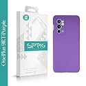 SPRIG Compatible with OnePlus 9RT Phone Liquid Silicone Cover Premium Back Cover Drop Tested Shock Proof Mobile Case for Men, Women, Boys and Girls with Camera Protection (Purple)