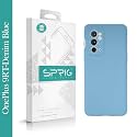 SPRIG Compatible with OnePlus 9RT Phone Liquid Silicone Cover Premium Back Cover Drop Tested Shock Proof Mobile Case for Men, Women, Boys and Girls with Camera Protection (Denim Blue)