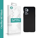 SPRIG Compatible with OnePlus 9RT Phone Liquid Silicone Cover Premium Back Cover Drop Tested Shock Proof Mobile Case for Men, Women, Boys and Girls with Camera Protection (Black)