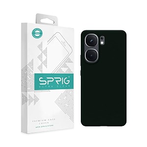 sprig compatible with iqoo neo 9 pro premium silktone liquid silicone back cover drop tested shock proof mobile case for men women boys and girls with camera protection dark green
