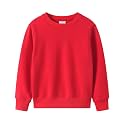 Spring&amp;Gege Youth Basic Sport Crewneck Pullover Sweatshirts for Children（3-14 Years）