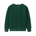 Spring&Gege Youth Basic Sport Crewneck Pullover Sweatshirts for Children（3-14 Years）
