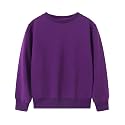 Spring&Gege Youth Basic Sport Crewneck Pullover Sweatshirts for Children（3-14 Years）